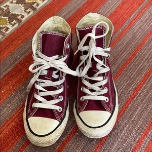 Maroon, high-top, Converse All Stars